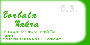 borbala makra business card